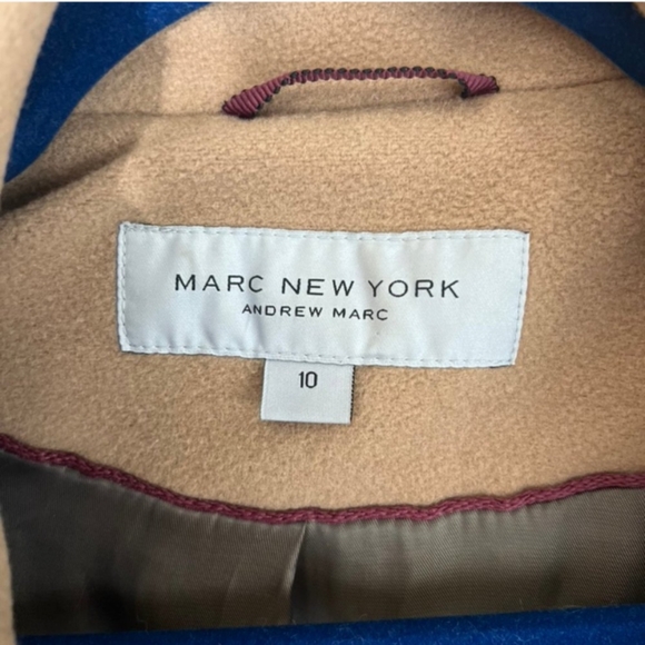 Marc New York Wool-Cashmere Blend Zipper Front Coat - Picture 3 of 3